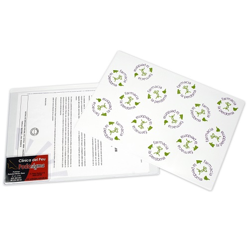 Funda a4 de vinilo para farmacia con bolsillo y tarjetero